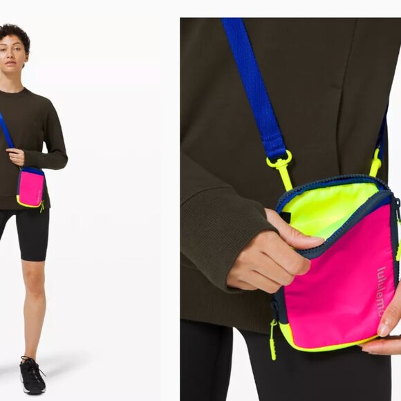 LULULEMON neon crossbody bag - Picture 1 of 9